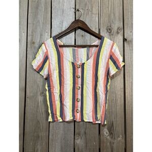 Abercrombie & Fitch Multicolor Stripe Top Small